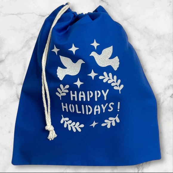 Christmas Holiday Cotton Linen Bread Bag, Sourdough Gift Bag for Gifting Bread - Picture 3 of 5